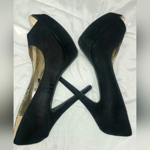 Black platform heels